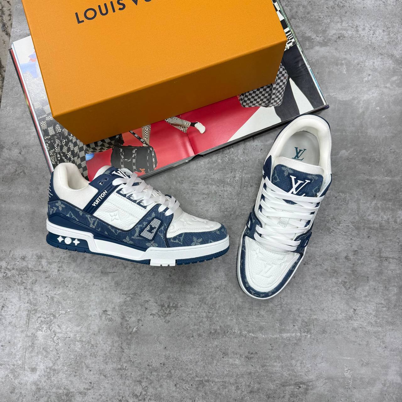 Louis Vuitton LV Trainer Sneakers Monogram Denim