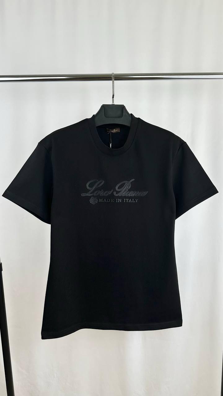 Loro Piana T-Shirt with an Embossed Logo and "Made in Italy" Text