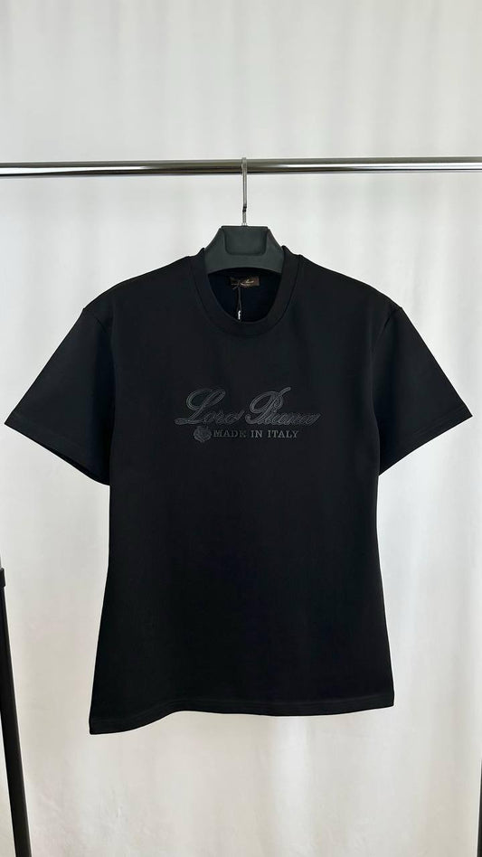 Loro Piana T-Shirt with an Embossed Logo and "Made in Italy" Text