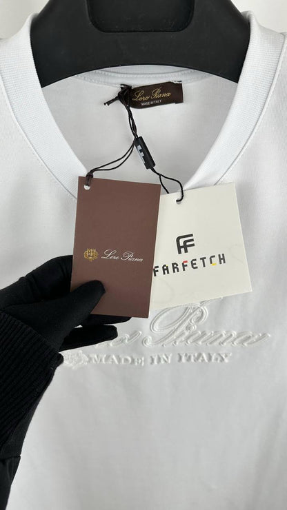 Loro Piana T-Shirt with an Embossed Logo and "Made in Italy" Text