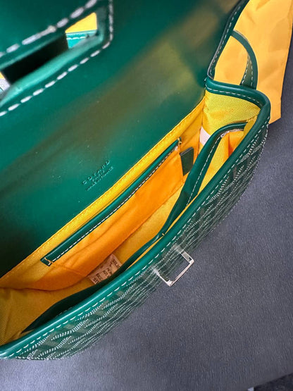 Goyard Belvedere PM Messenger Bag with Goyardine Canvas Leather Trim