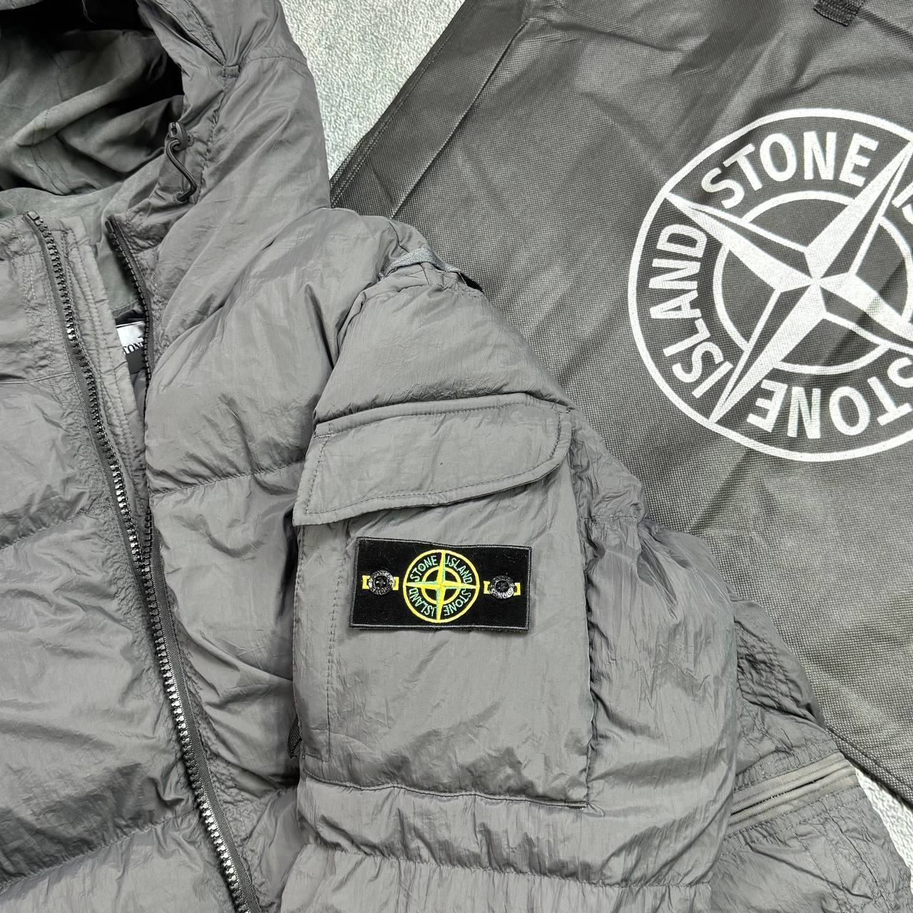 Stone Island Garment Dyed Crinkle Reps NY Adjustable Hooded Down Jacket