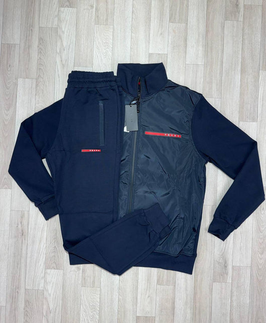 Prada Lycra Tracksuit Set, Featuring a Vest and Trackpants