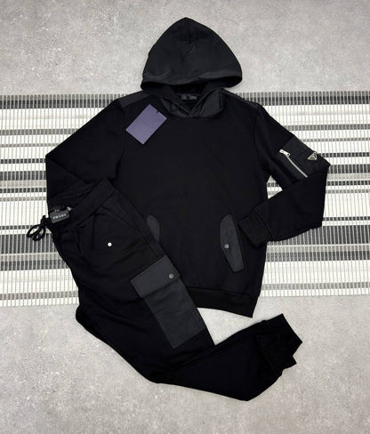Prada Tracksuit with a Hoodie & Joggers Featuring Re-Nylon Details & the Brand's Logo