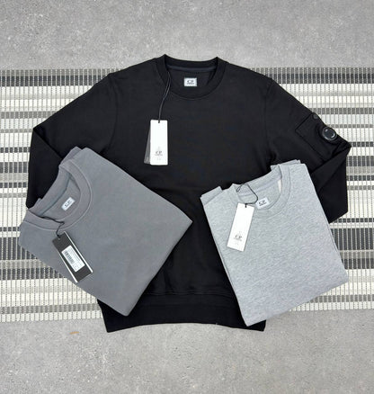 C.P. Company Diagonal Raised Fleece Lens Jumper