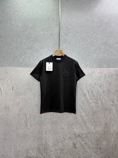 Moncler Monogram Logo Cotton T-Shirt , Embroidered "M" Logo on the Chest