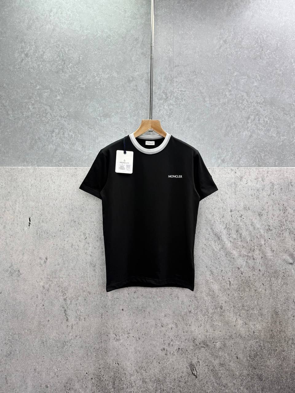 Moncler Cotton-Jersey T-Shirt with a Rubberized Logo Print on the Front