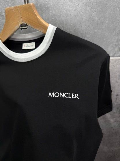 Moncler Cotton-Jersey T-Shirt with a Rubberized Logo Print on the Front