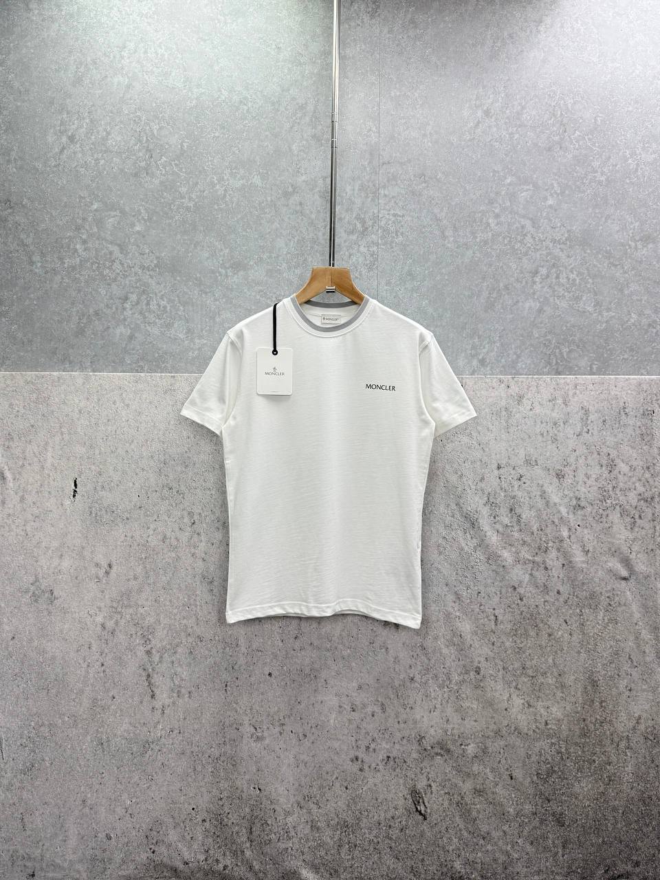Moncler Cotton-Jersey T-Shirt with a Rubberized Logo Print on the Front