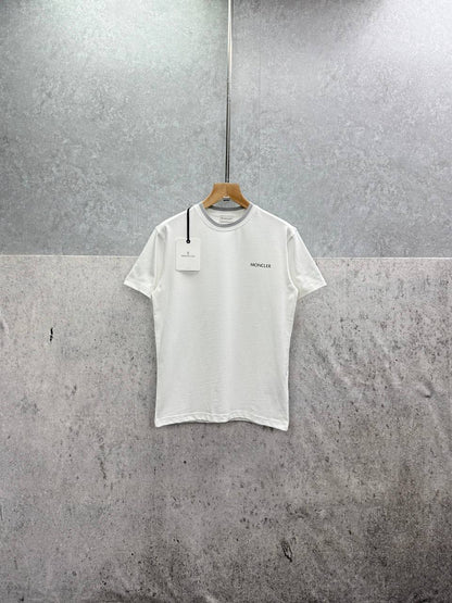 Moncler Cotton-Jersey T-Shirt with a Rubberized Logo Print on the Front