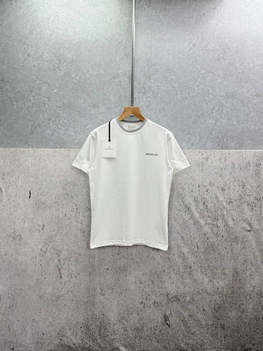 Moncler Cotton-Jersey T-Shirt with a Rubberized Logo Print on the Front
