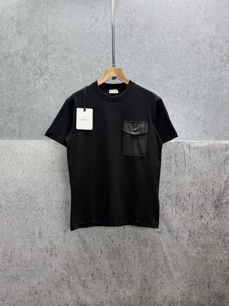 Moncler Monogram Nylon Pocket T-Shirt Cotton Jersey