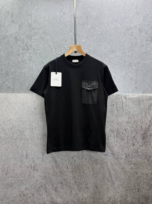 Moncler Monogram Nylon Pocket T-Shirt Cotton Jersey