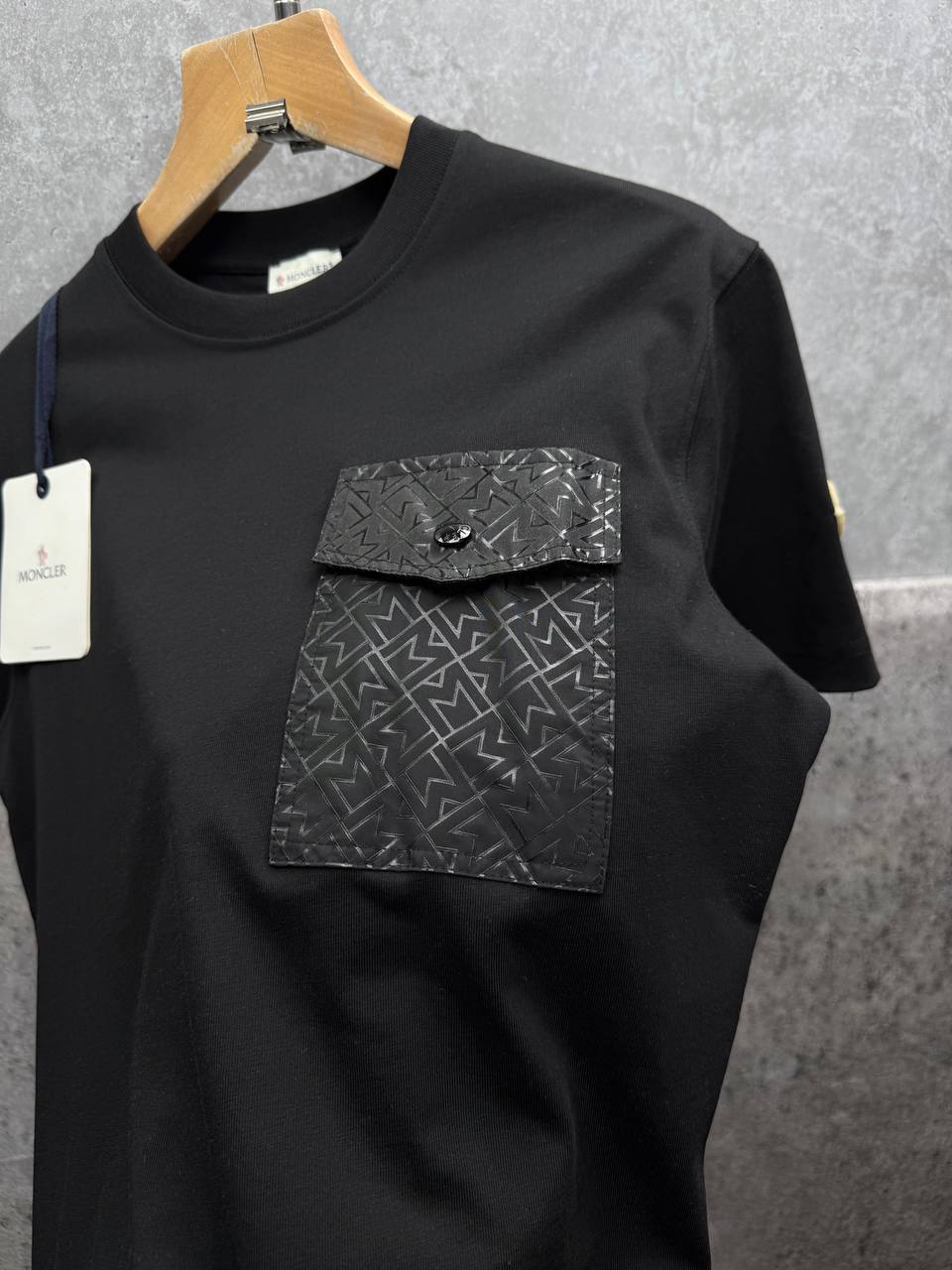 Moncler Monogram Nylon Pocket T-Shirt Cotton Jersey