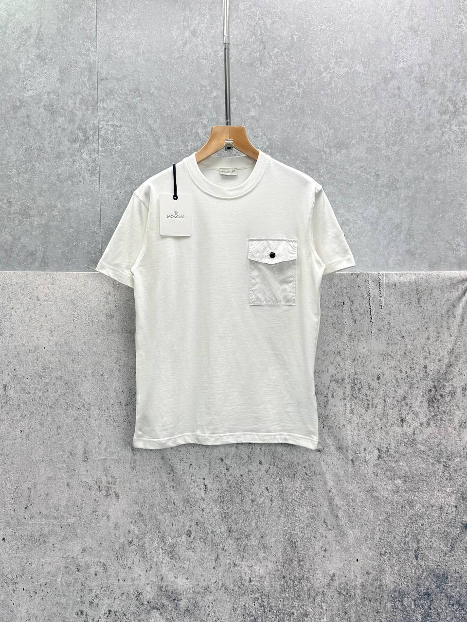 Moncler Monogram Nylon Pocket T-Shirt Cotton Jersey