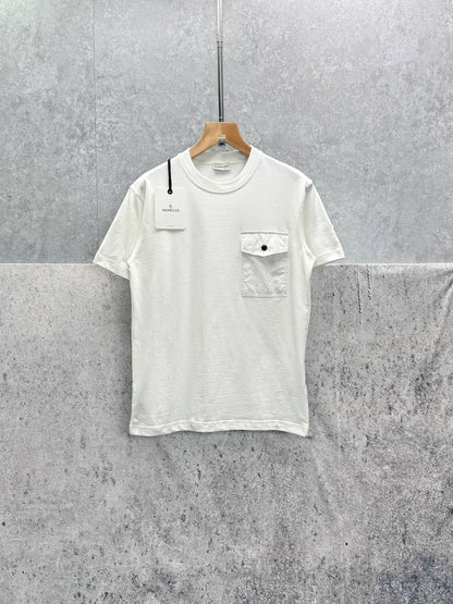 Moncler Monogram Nylon Pocket T-Shirt Cotton Jersey