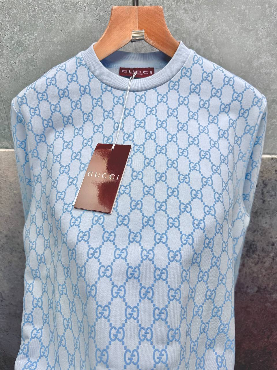 Gucci Logo Jacquard Wool Round Neck Long Sleeved Jumper