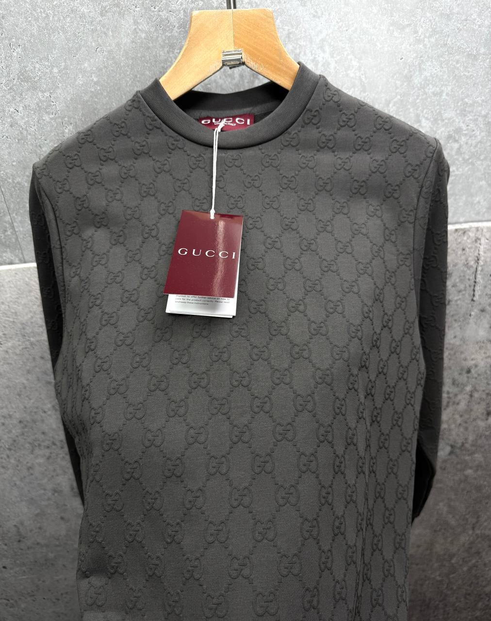 Gucci Logo Jacquard Wool Round Neck Long Sleeved Jumper