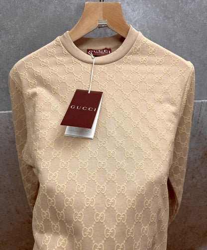 Gucci Logo Jacquard Wool Round Neck Long Sleeved Jumper