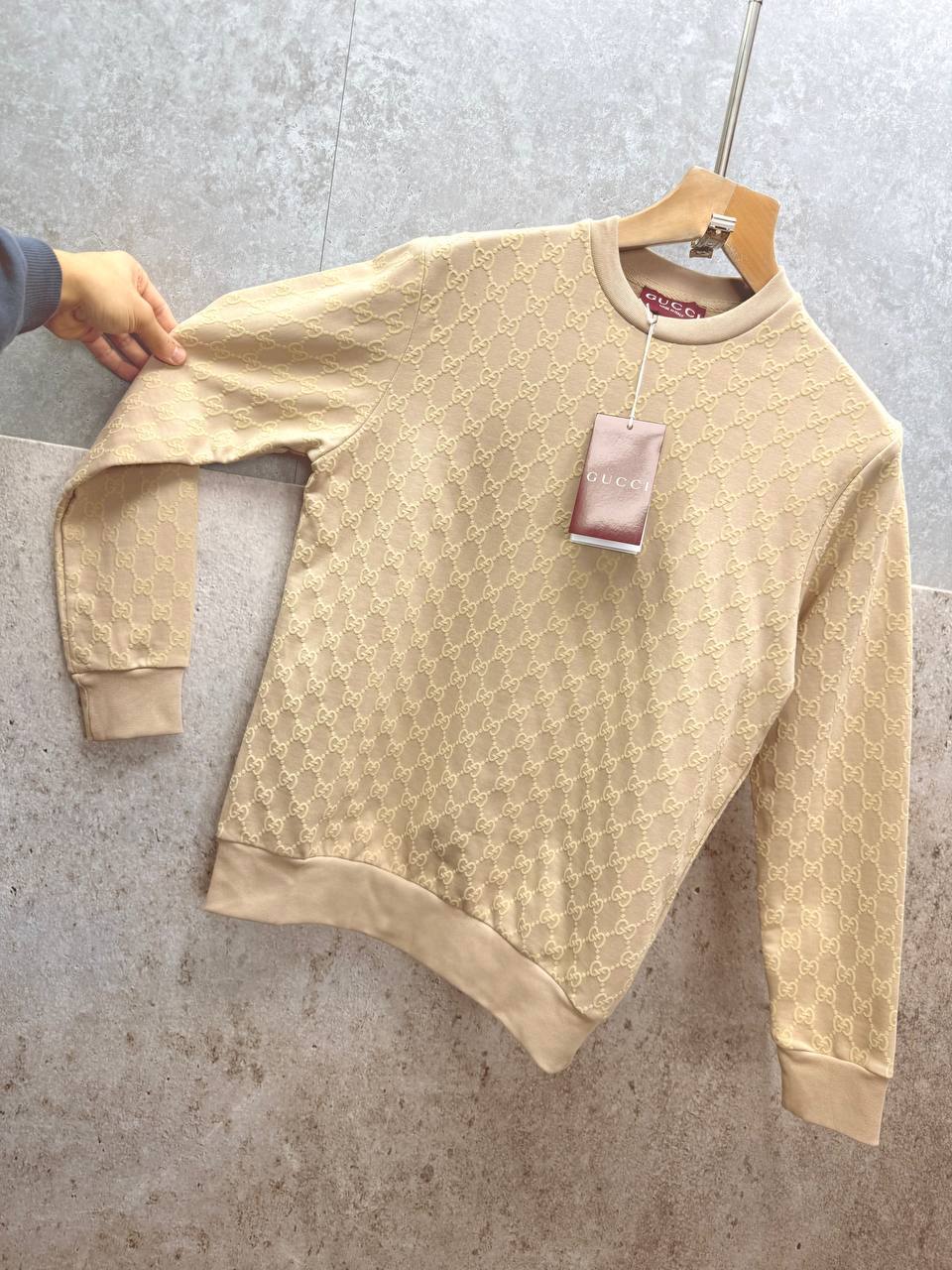 Gucci Logo Jacquard Wool Round Neck Long Sleeved Jumper