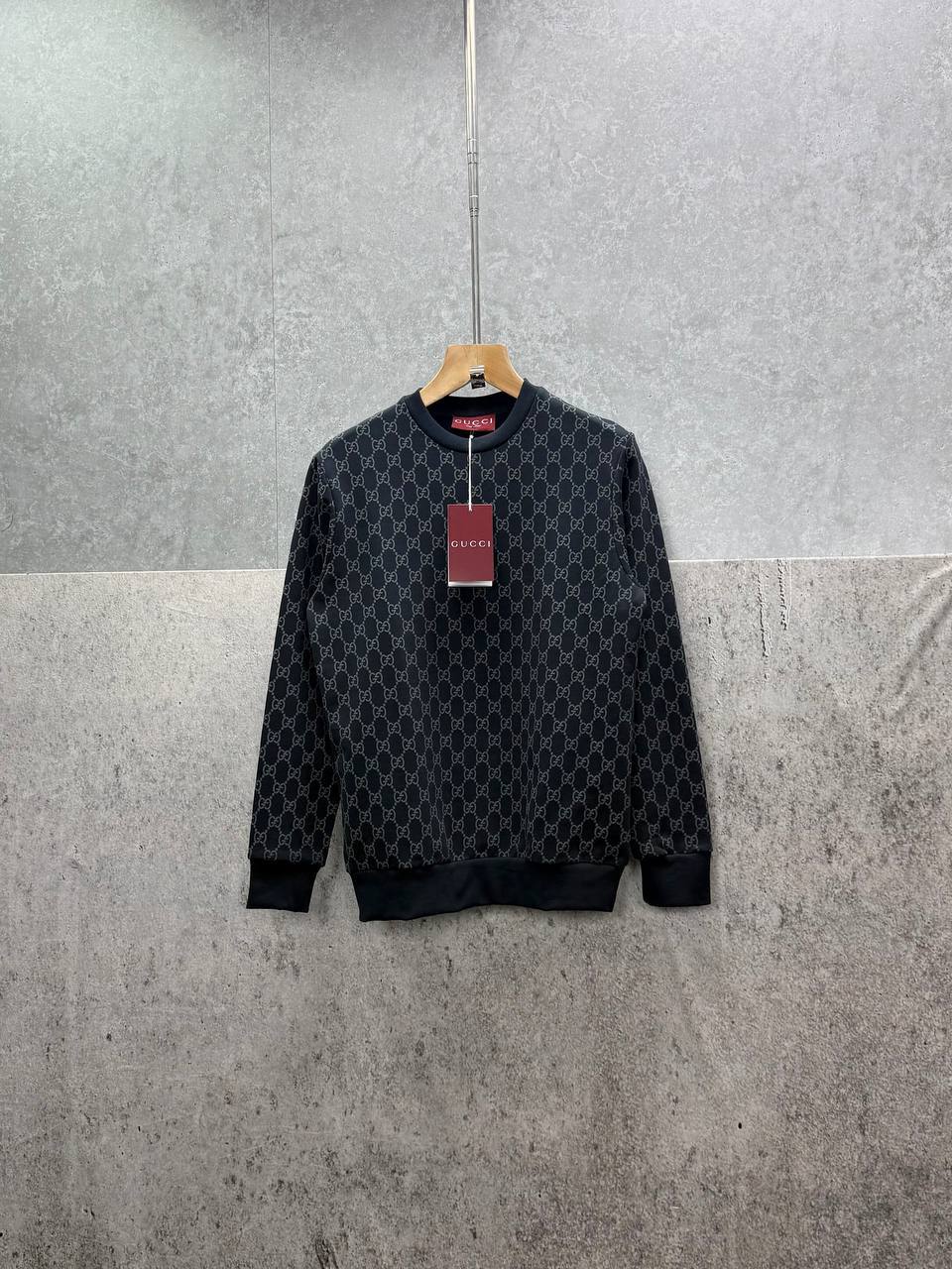 Gucci Logo Jacquard Wool Round Neck Long Sleeved Jumper