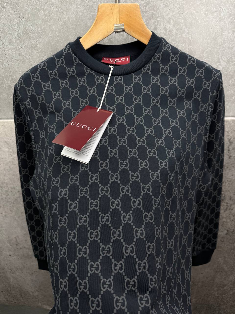 Gucci Logo Jacquard Wool Round Neck Long Sleeved Jumper