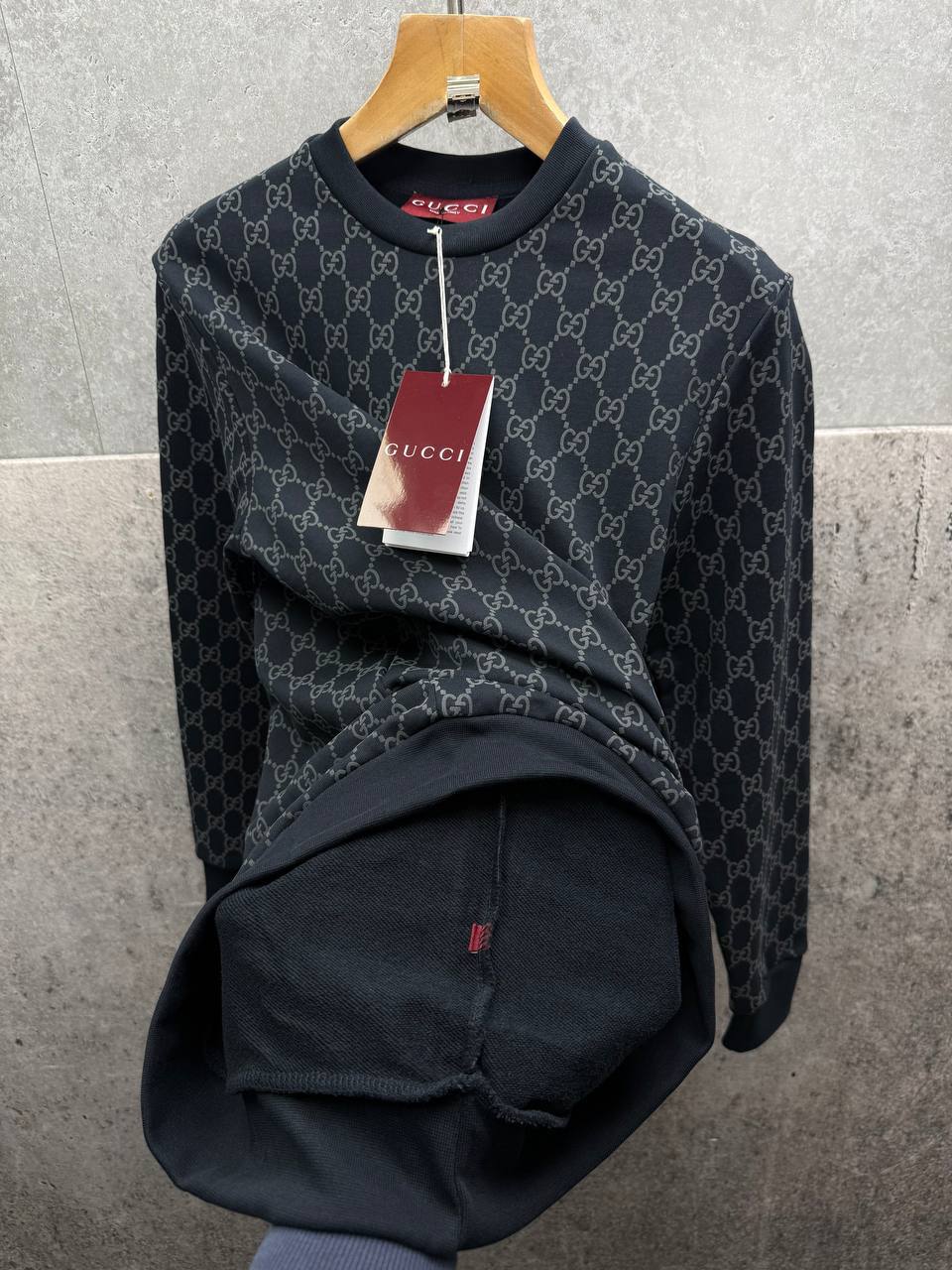 Gucci Logo Jacquard Wool Round Neck Long Sleeved Jumper