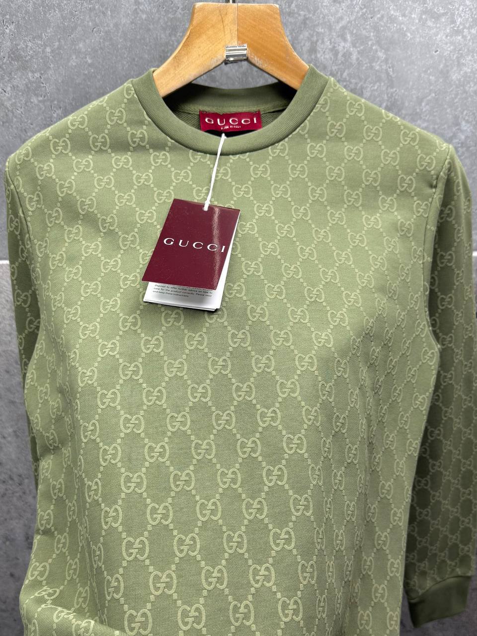 Gucci Logo Jacquard Wool Round Neck Long Sleeved Jumper