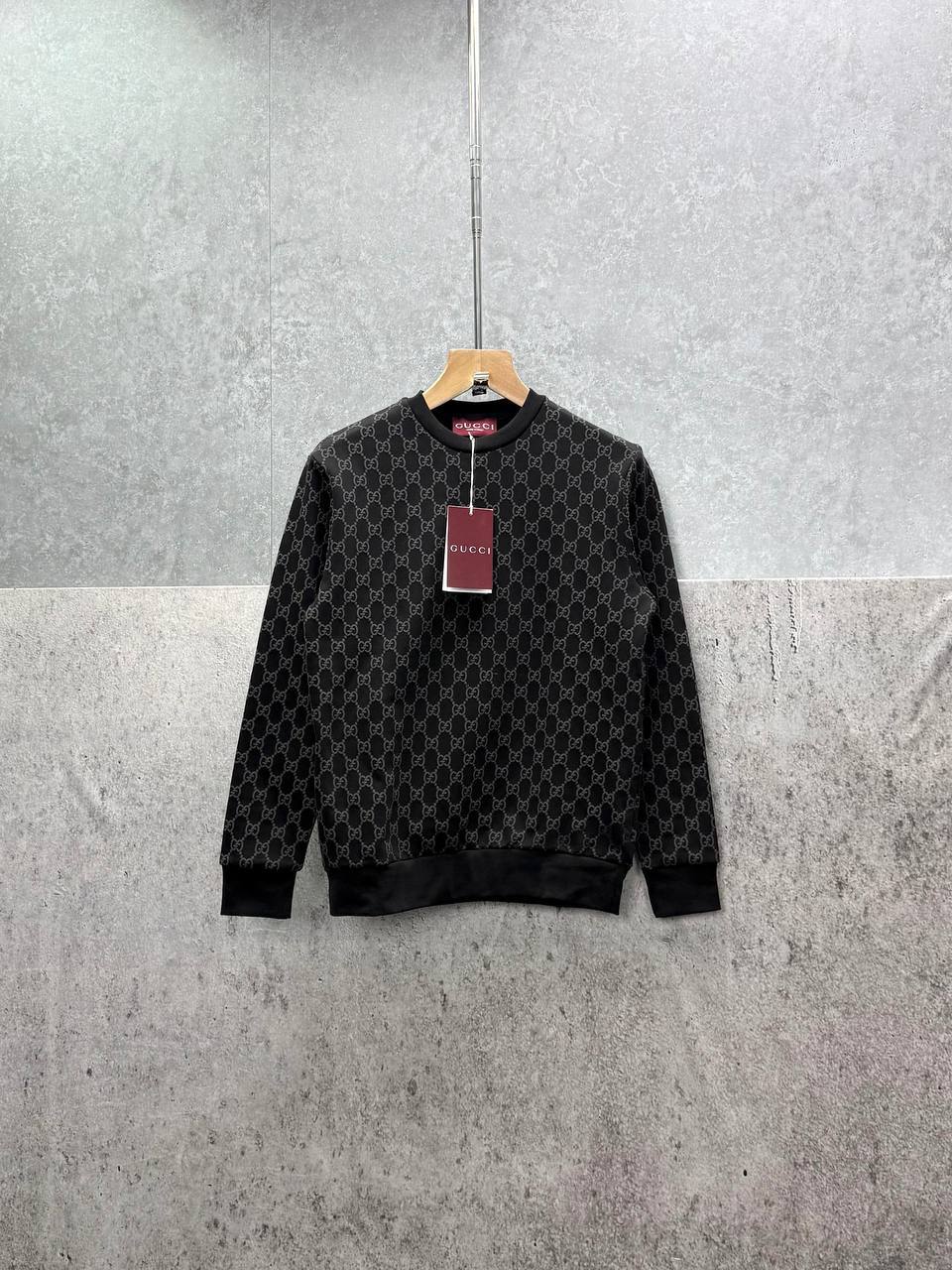 Gucci Logo Jacquard Wool Round Neck Long Sleeved Jumper