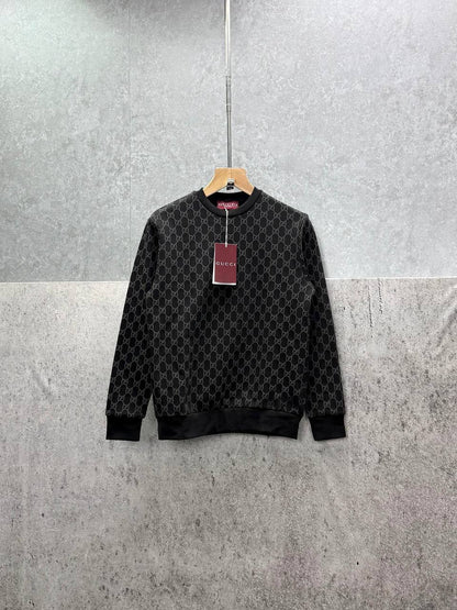 Gucci Logo Jacquard Wool Round Neck Long Sleeved Jumper