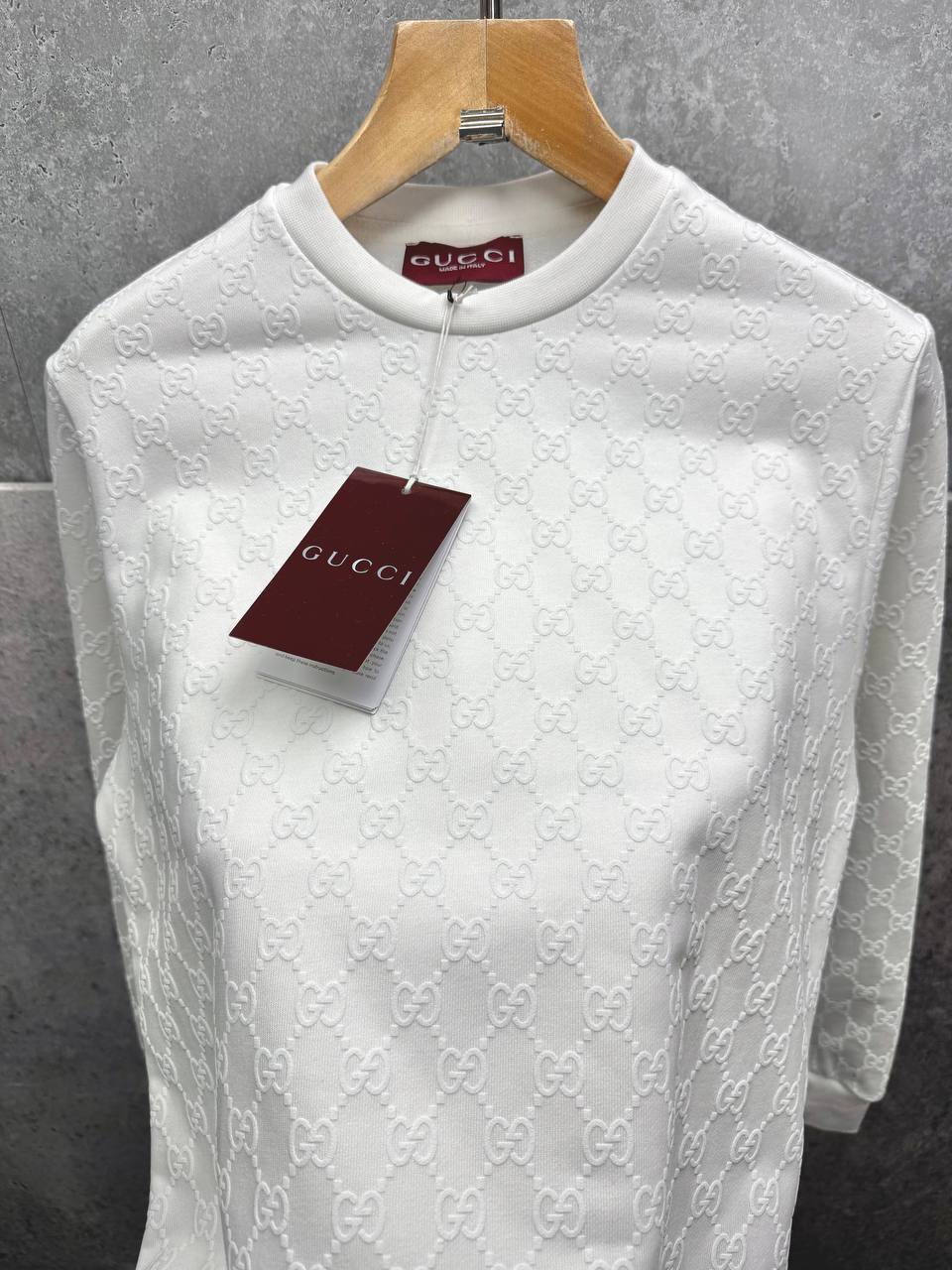 Gucci Logo Jacquard Wool Round Neck Long Sleeved Jumper