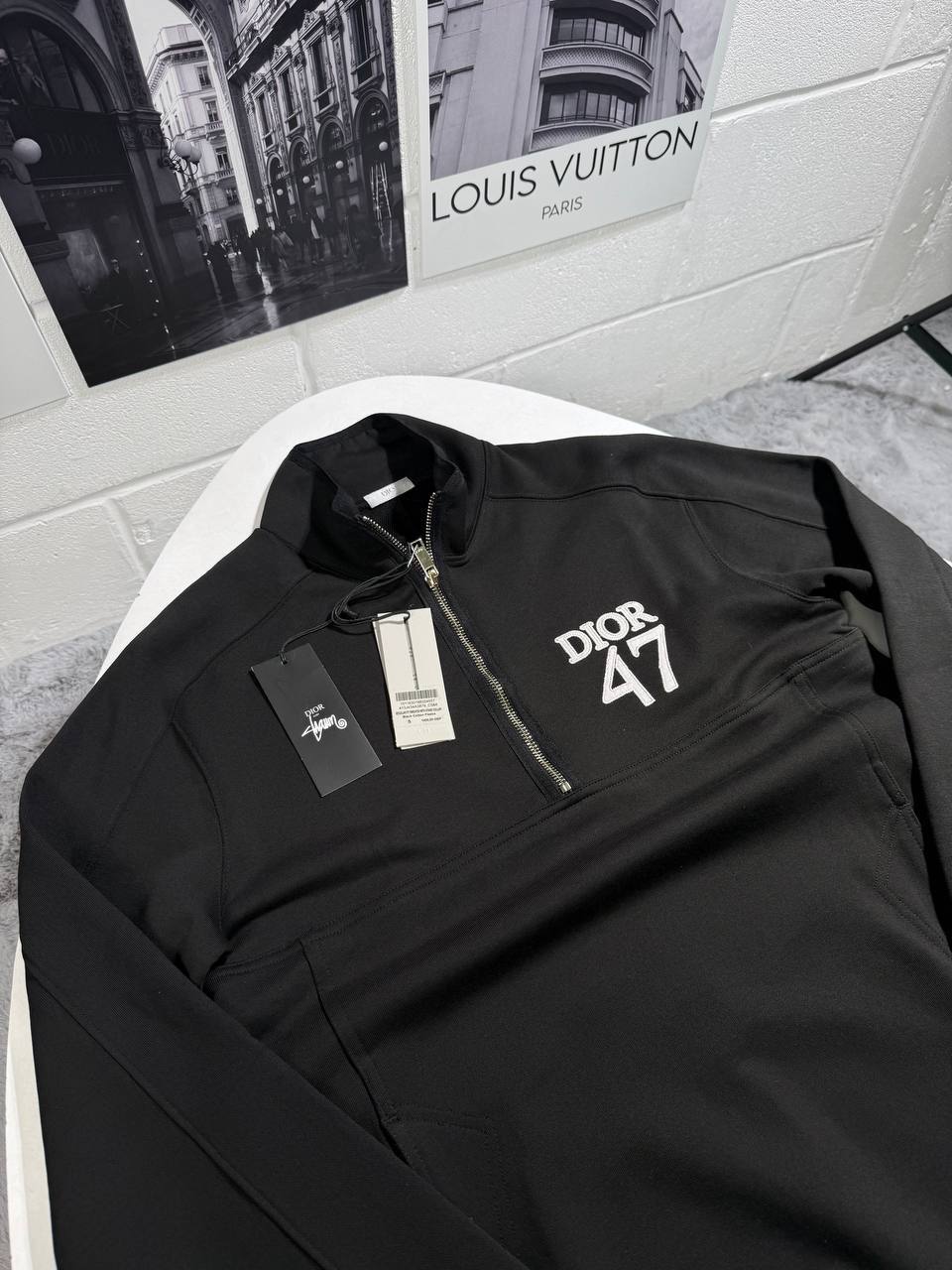 Dior 47 Embroidery Half Zipper